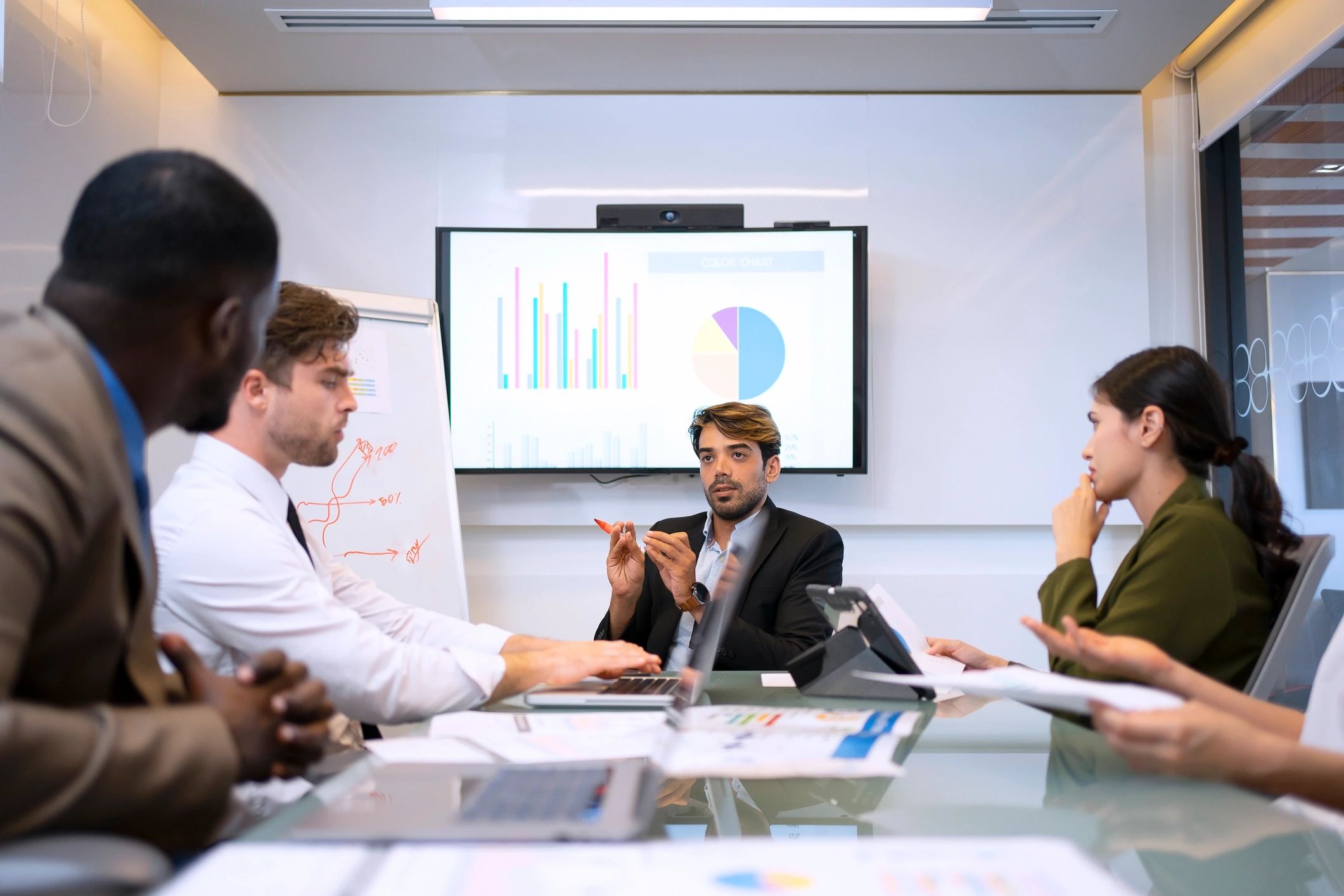 Business meeting in office